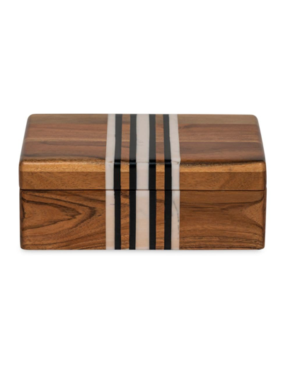 Juliska Stonewood Stripe Rectangular Box In Brown