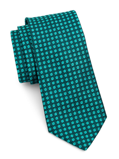 Saks Fifth Avenue Men's Collection Bubble Silk Tie In Deep Lake