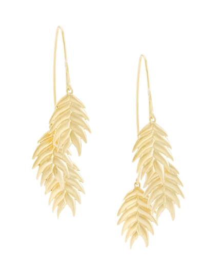 Annette Ferdinandsen Women's Woodland 14k Yellow Gold Wild Oat Cluster Drop Earrings