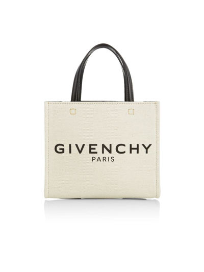 Givenchy Women's Mini Canvas G-tote In Beige,black