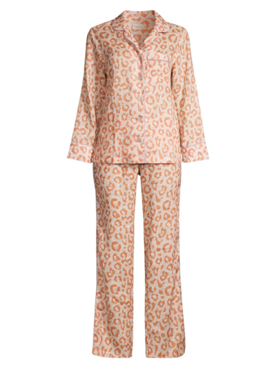 The Lazy Poet Women's In The Pursuit Of Magic Emma Leopard Pyjamas In Pink Trouserher
