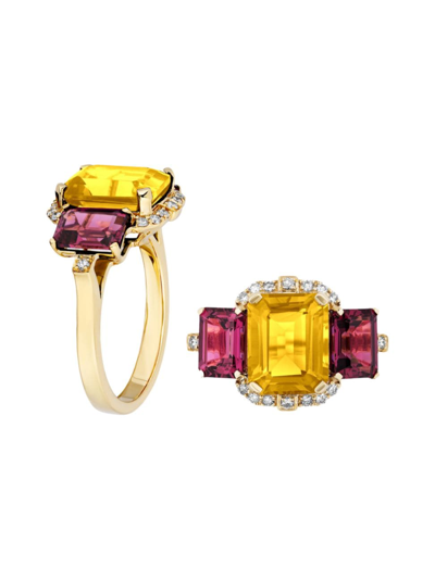 Goshwara Women's Gossip 18k Yellow Gold & Multi-gemstone Ring