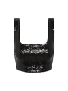 Commando Sequin Crop Top In Black