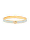 Halcyon Days Women's Skinny Pave Hinged Bangle In Forget Me Not