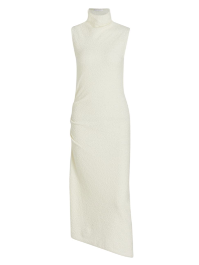 Helmut Lang Deal Fleece Asymmetrical Dress In White