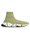 BALENCIAGA WOMEN'S SPEED 2.0 RECYCLED KNIT SNEAKER WITH BICOLOR SOLE