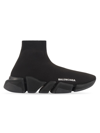 Balenciaga Men's Speed 2.0 Recycled Knit Sneakers In Black