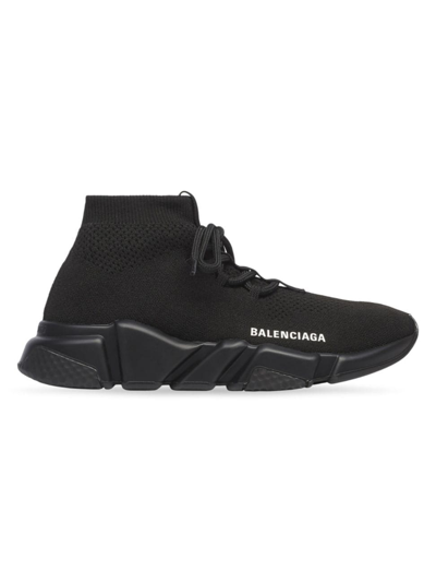 Balenciaga Black Lace-up Speed Sneakers In 1000