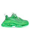 Balenciaga Women's Triple S Clear Sole Sneaker In Green