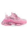 Balenciaga Women's Triple S Clear Sole Sneaker In Pink