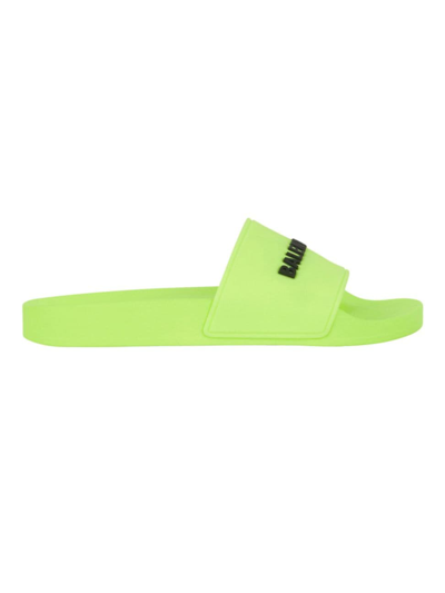 Balenciaga Women's Pool Slide Sandals In Yellow Black