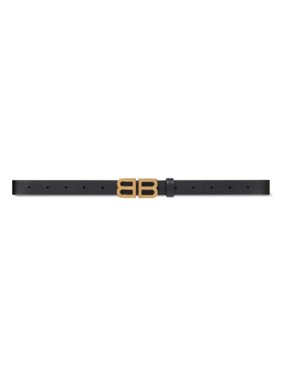 Balenciaga Women's Bb Hourglass Thin Belt In Black