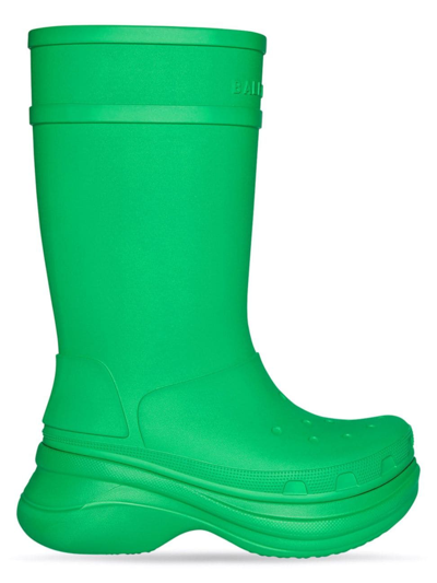 Balenciaga Women's Crocs Boot In Grass Green