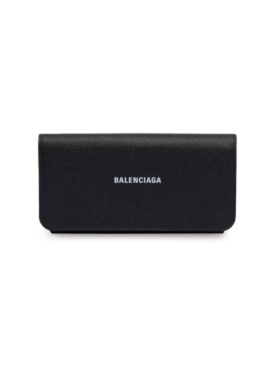 Balenciaga Cash Thin Money Wallet In Black White
