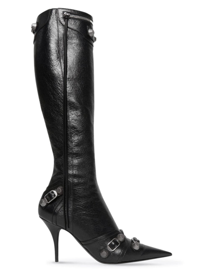 Balenciaga Women's Cagole 90 Mm Boots In Black