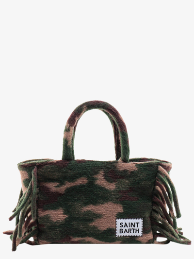 Mc2 Saint Barth Colette Blanket Camouflage Handbag In Green