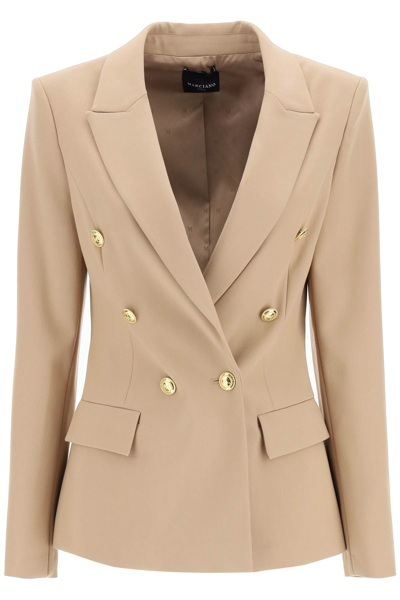 Marciano By Guess 'shelly Double-breasted Blazer In Beige