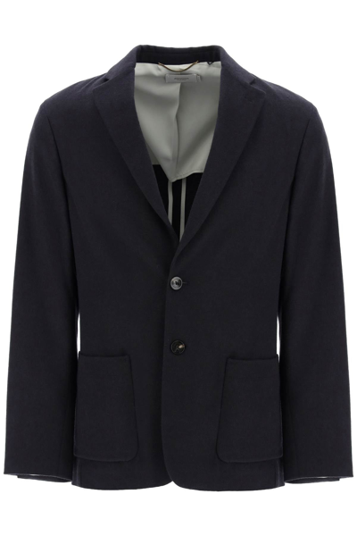 Agnona Silk And Cashmere Jacket In Blue