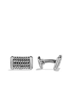 David Yurman Sterling Silver Chevron Cufflinks In Sterling Silver