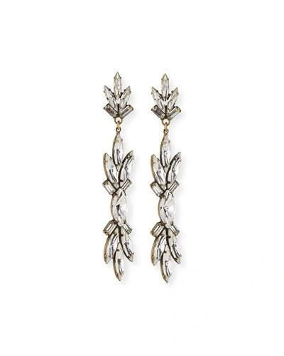Auden Emma Crystal Drop Earrings In Brass