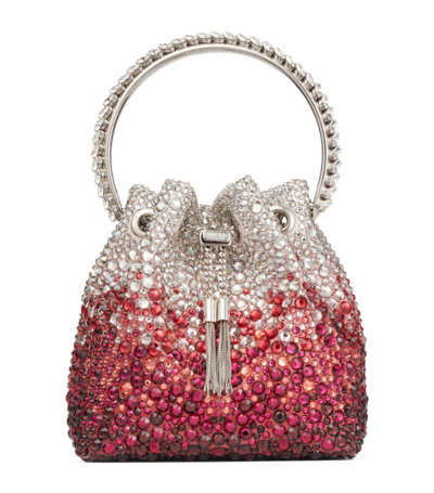 Jimmy Choo Bon Bon Top-handle Bag In Silver/red