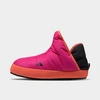 The North Face Inc Big Kids' Thermoball Traction Bootie Slippers In Fuschia Pink/coral Sunrise
