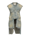 Maison Margiela Asymmetrical Distressed Denim Vest In Blue
