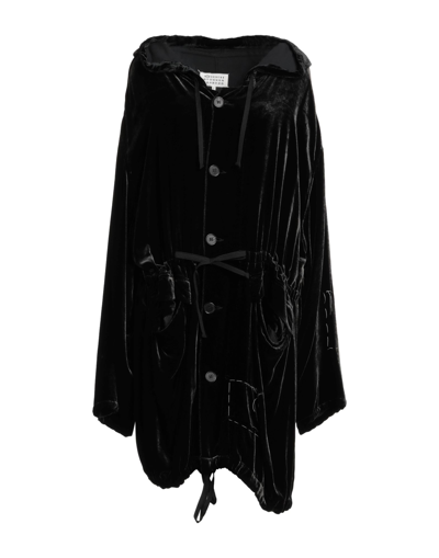 Maison Margiela Overcoats In Black
