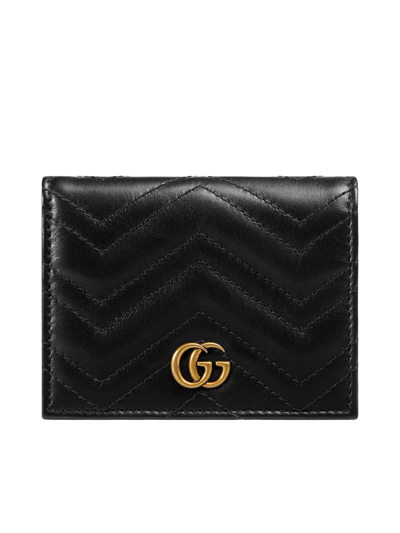 Gucci Gg Marmont Card Case In Black