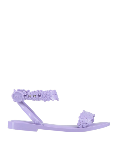 Melissa + Viktor & Rolf Sandals In Purple