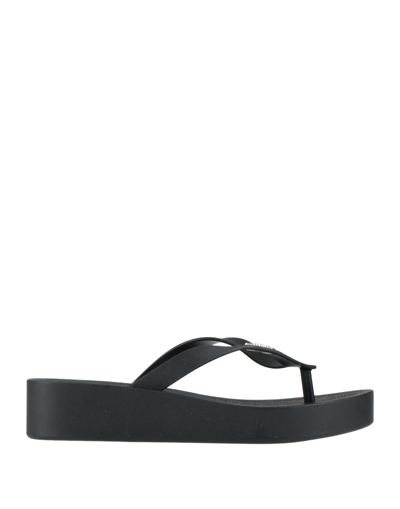 Melissa Sun Toe Strap Sandals In Black
