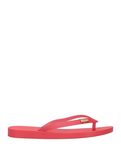 Melissa Sun Toe Strap Sandals In Red