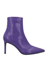 Jeffrey Campbell Ankle Boots In <p> Purple Ankle Boots In Leather With Pointed Toe