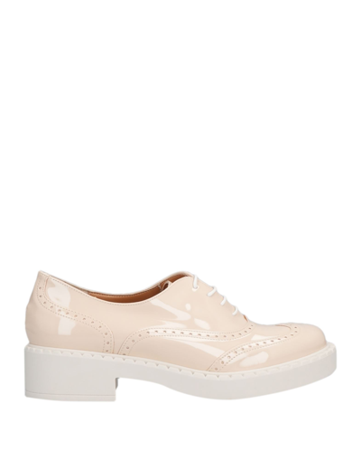 Oroscuro Lace-up Shoes In Beige