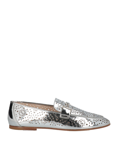 Tod's Loafers In Silver