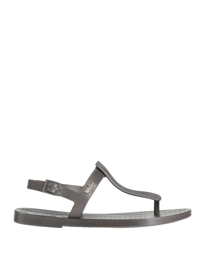 Melissa Sun Toe Strap Sandals In Grey