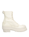 ACNE STUDIOS ACNE STUDIOS WOMAN ANKLE BOOTS IVORY SIZE 10 SOFT LEATHER