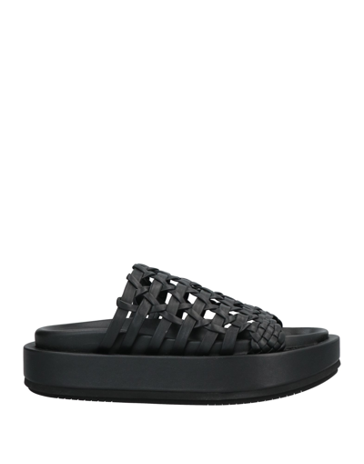 PALOMA BARCELÓ PALOMA BARCELÓ WOMAN SANDALS BLACK SIZE 10 SOFT LEATHER