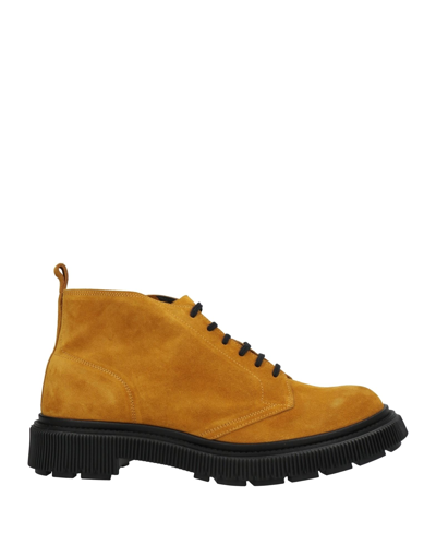 Adieu Ankle Lace-up Boots In Ocher