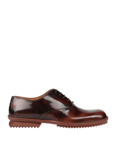 Maison Margiela Lace-up Shoes In Brown