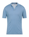 Gran Sasso Polo Shirts In Pastel Blue