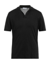 Gran Sasso Polo Shirts In Black
