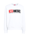 Diesel S-ginn-div Logo-print Sweatshirt In White