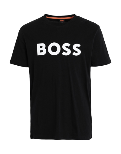 HUGO BOSS BOSS MAN T-SHIRT BLACK SIZE M COTTON