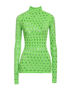 Maisie Wilen Woman T-shirt Acid Green Size Onesize Nylon, Elastane