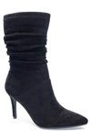 Cl By Laundry Rave-up Ruched Shaft Stiletto Boot In Black