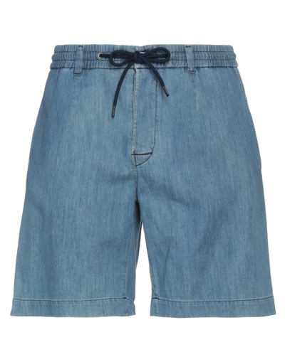 Bikkembergs Denim Shorts In Blue