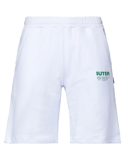 Iuter Man Shorts & Bermuda Shorts White Size L Cotton