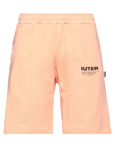 Iuter Man Shorts & Bermuda Shorts Apricot Size L Cotton In Orange