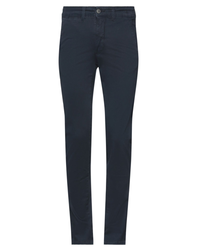 Liu •jo Man Man Pants Midnight Blue Size 28 Cotton, Elastane In Navy Blue